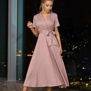 SHEIN Blush Midi Dress